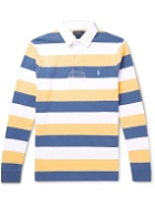 Polo Ralph Lauren - Logo-Embroidered Striped Cotton-Jersey Polo Shirt - Yellow