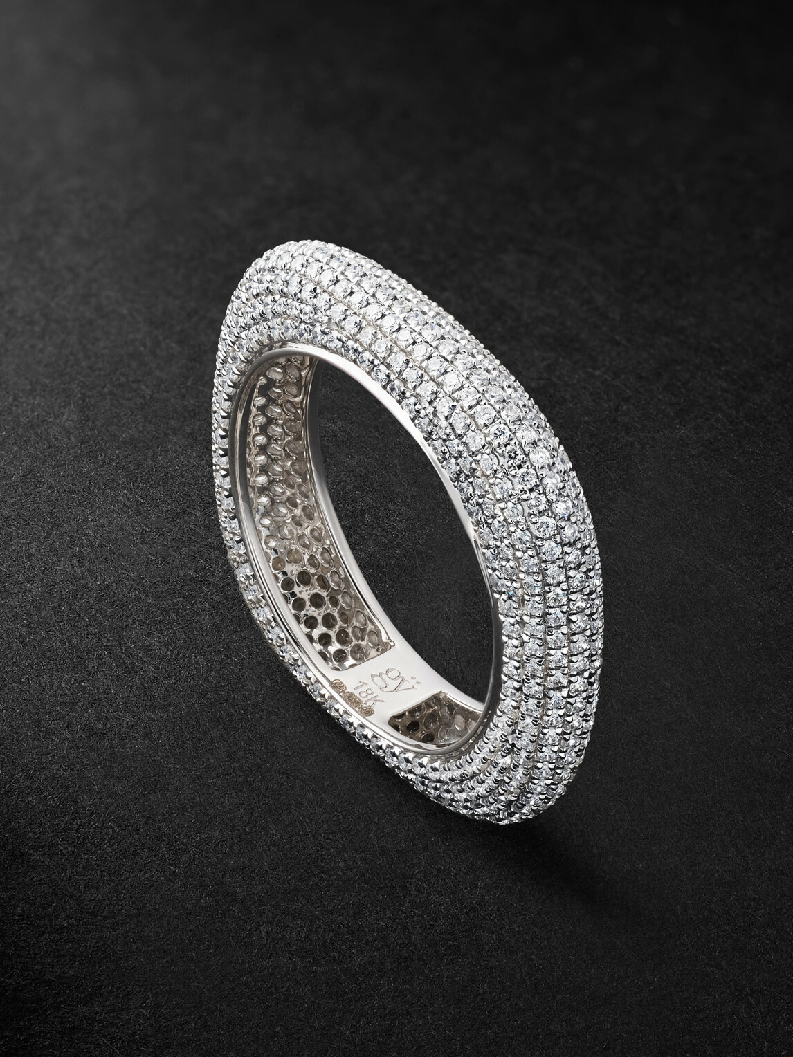 Greg Yuna - 18-Karat White Gold Diamond Ring - Silver