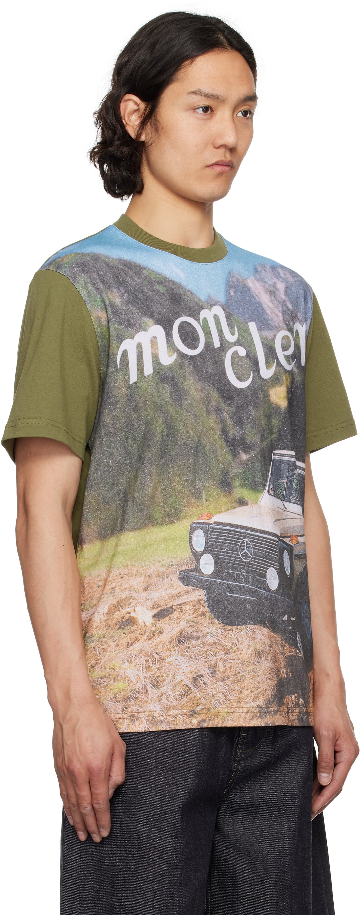 Moncler Genius Mercedes-Benz by NIGO Khaki Short Sleeve T-shirt