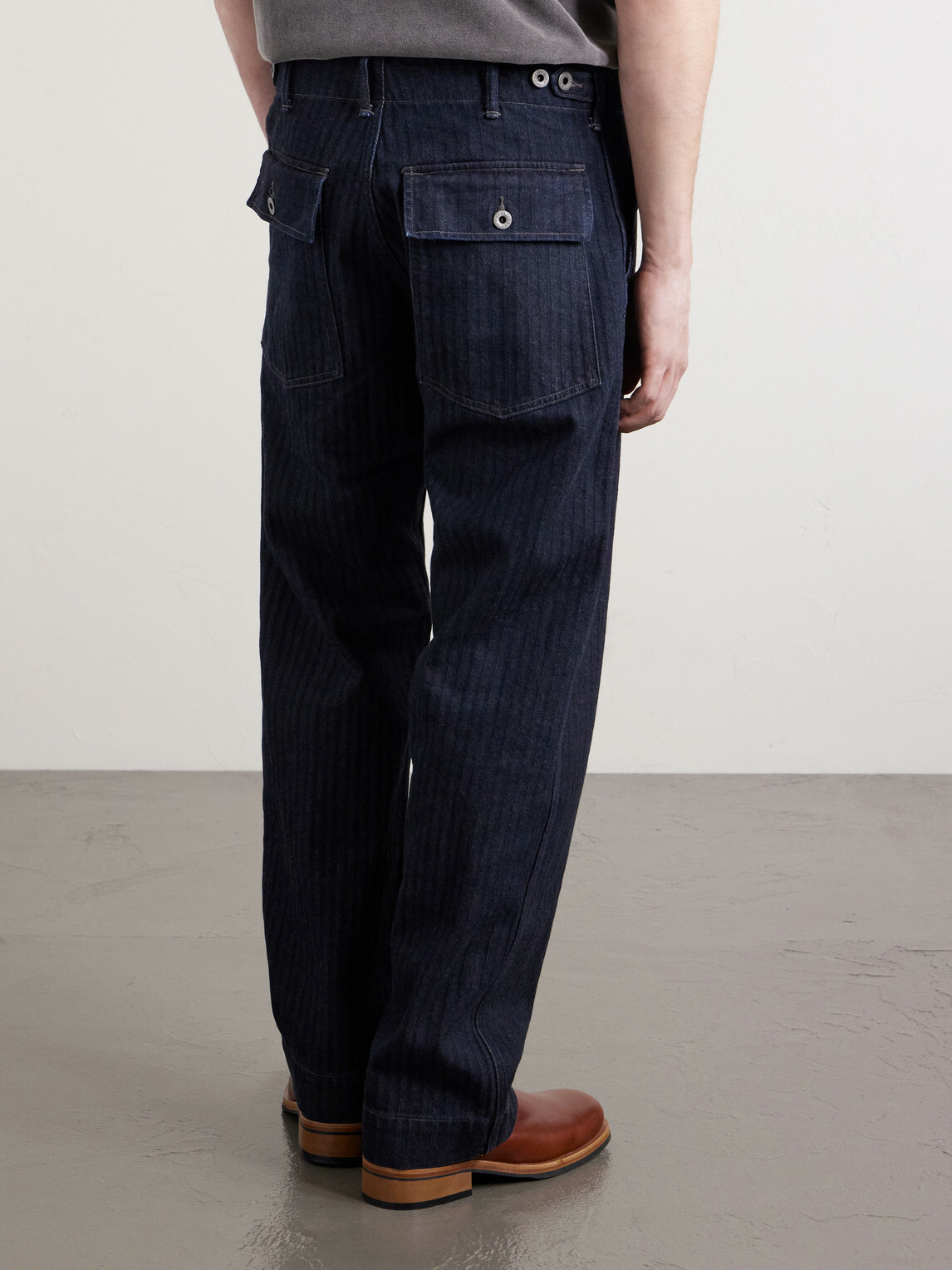 RRL - Herringbone Straight-Leg Jeans - Blue
