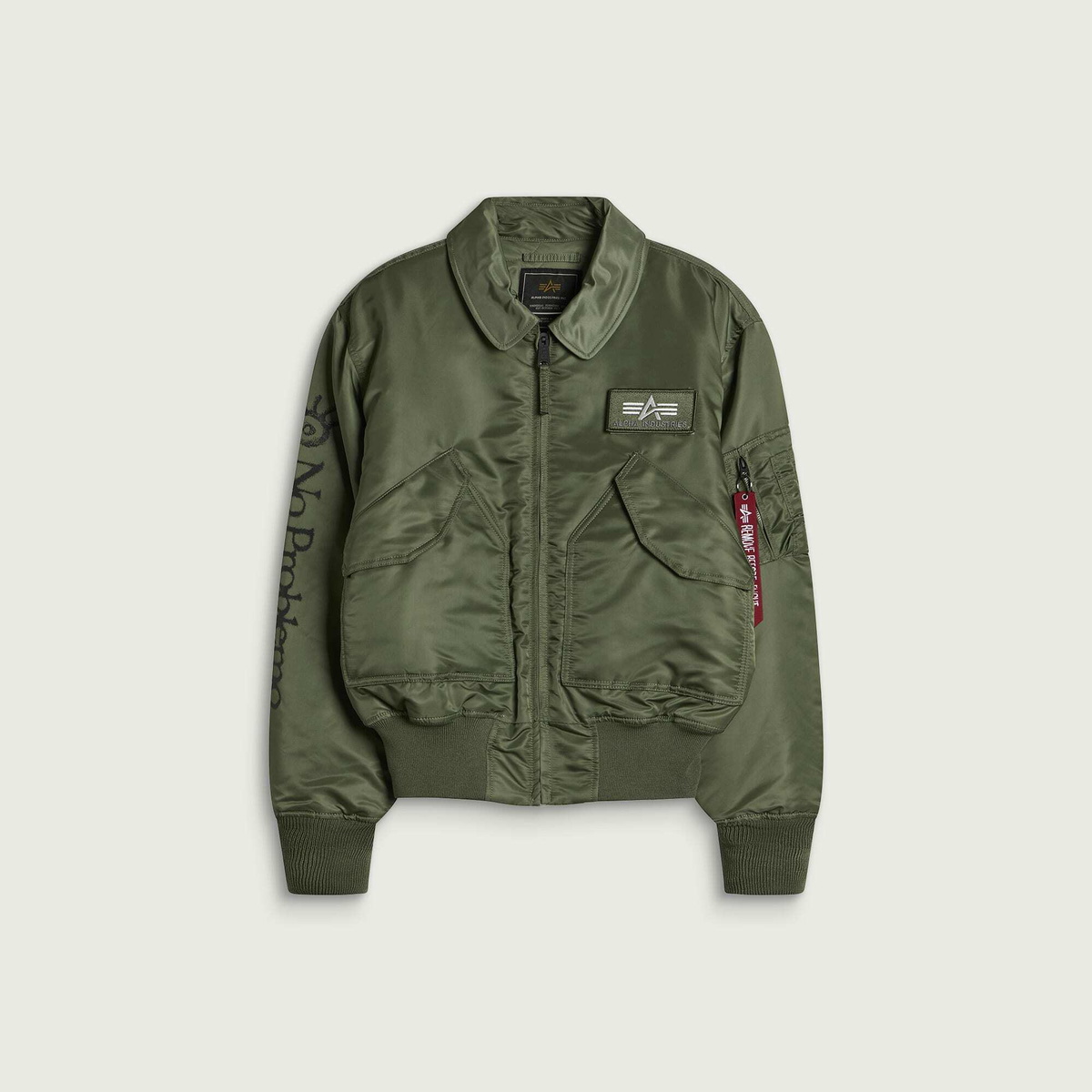 No Problemo Men's NP x Alpha Industries Ancient Findings Jacket in Green