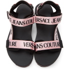 Versace Jeans Couture Pink Logo Strap Sandals