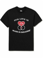 PARADISE - Marriage Encounter Printed Cotton-Jersey T-Shirt - Black