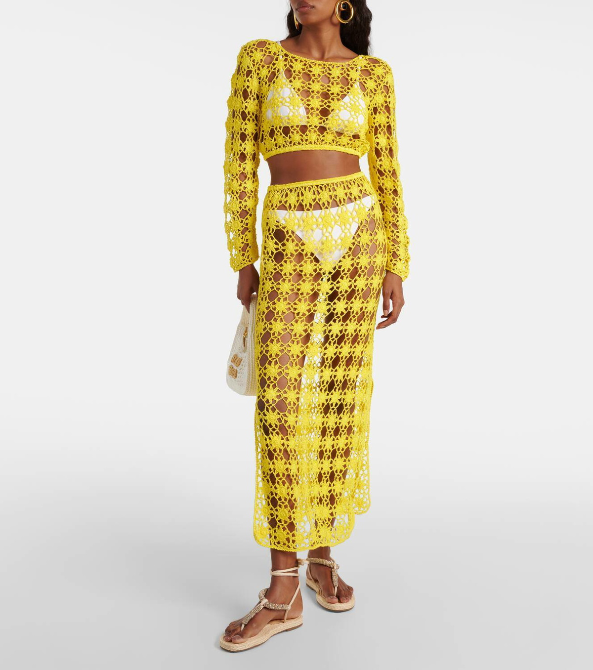 Anna Kosturova Bella crochet cotton crop top