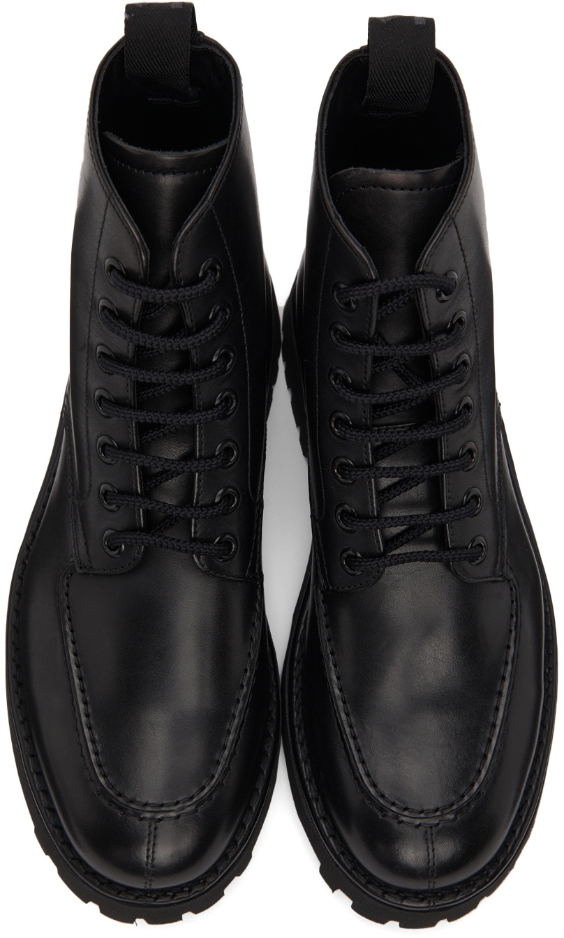 Kenzo Black K Mount Lace Up Boots Kenzo