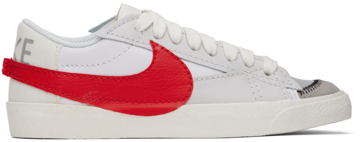 Photo: Nike White & Red Blazer Low '77 Jumbo Sneakers