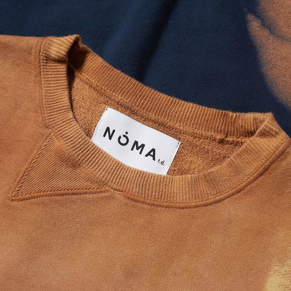 NOMA t.d. Men's Hand Dyed Twist Crew Sweat in Navy/Brown NOMA t.d.
