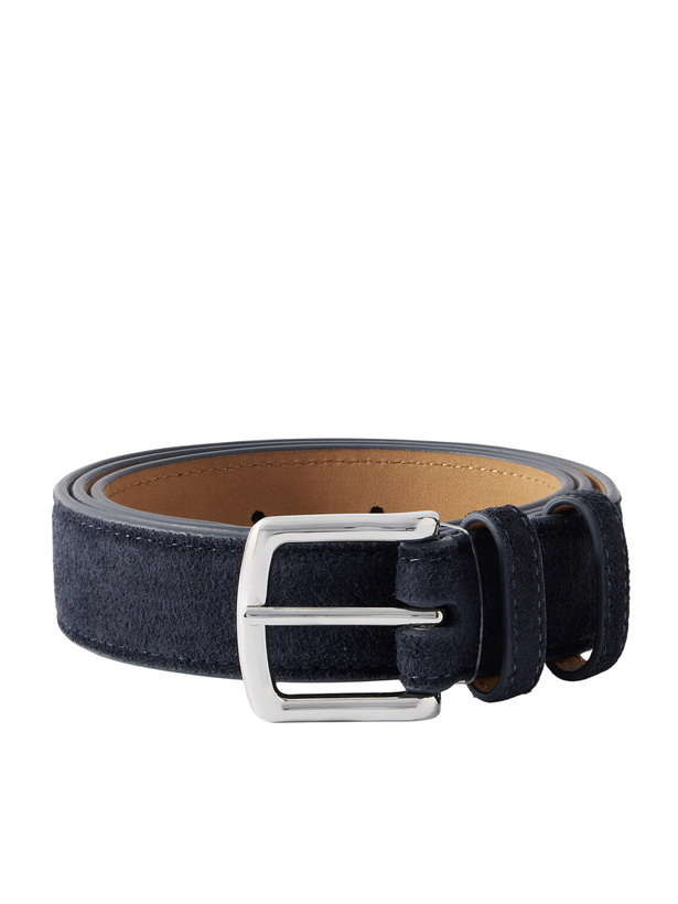 Photo: George Cleverley - 3cm Suede Belt - Blue