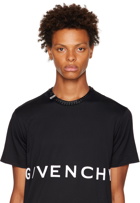 Givenchy Black Crystal G Chain Lock Necklace
