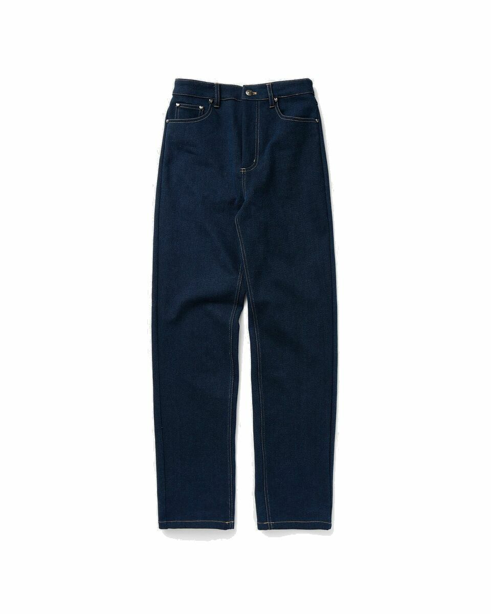 Photo: Rotate Birger Christensen Stretchy Straight Pants Blue - Womens - Jeans