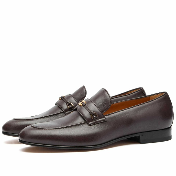 Photo: Gucci Men's Leather Loafer in Cocoa
