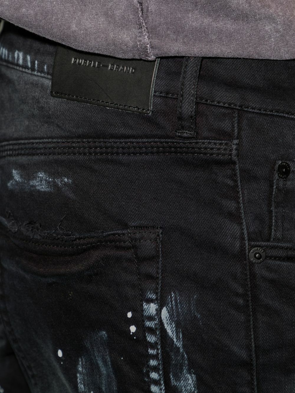 Purple Brand P001 Resin Knee Slit Skinny Jeans