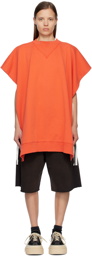MM6 Maison Margiela Orange Draped Sweatshirt