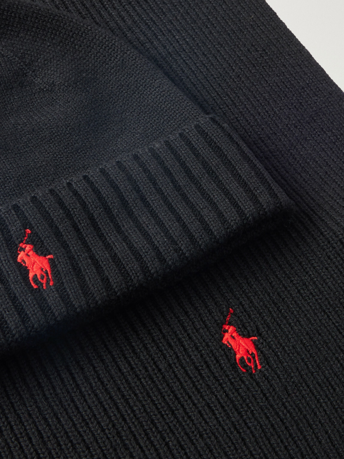 Polo Ralph Lauren - Logo-Embroidered Wool Beanie and Scarf Set