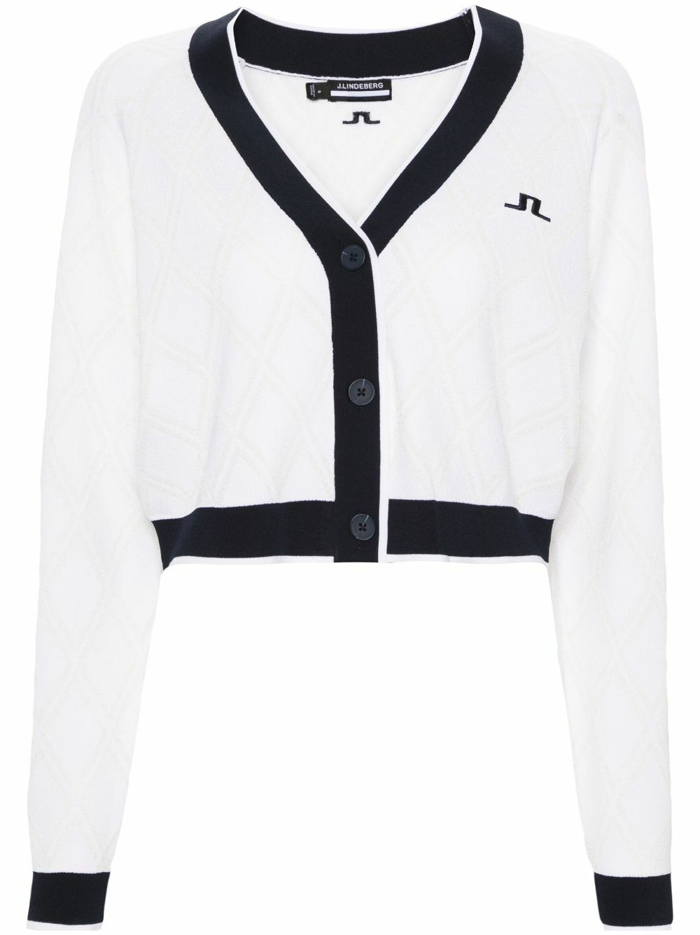 J.Lindeberg White Tour Logo Piqué Golf Polo Shirt J.Lindeberg