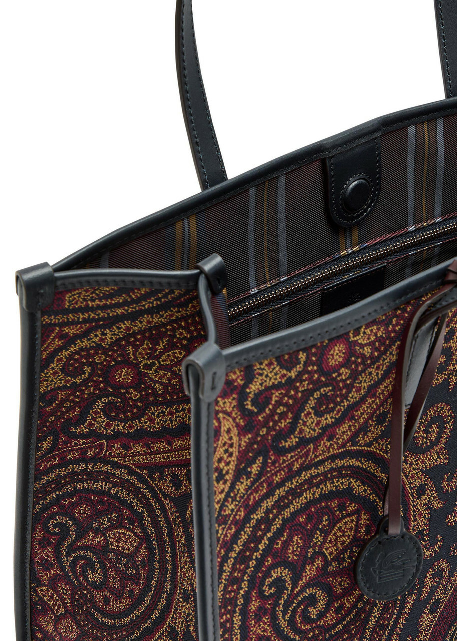 Etro Lovetrotter Large Paisley-jacquard Leather Tote - Multicoloured - One Size
