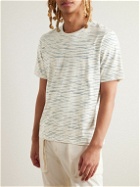 Corridor - Frequency Striped Cotton-Jersey T-Shirt - Neutrals