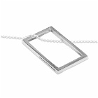 Le Gramme Men's Large Rectangle Pendant Necklace in Sterling Silver 2.6g