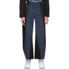 Liam Hodges Navy Paneled Work Trousers