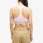 Versace Women's Greca Sports Bralet in Pale Pink