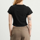 Dime Women's Cursive Baby T-Shirt in Black