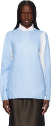 Comme des Garçons Shirt Blue Crewneck Sweater