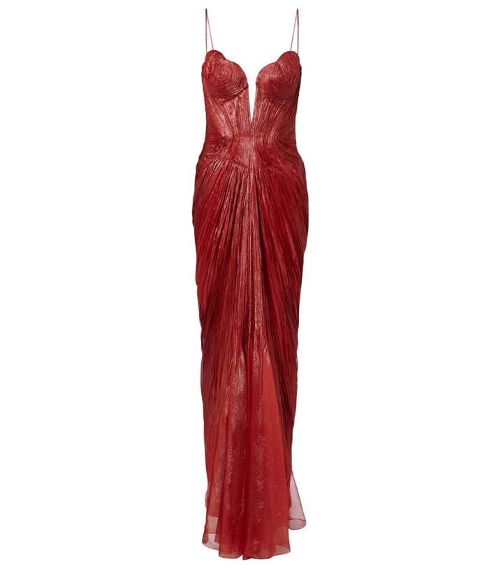 Photo: Maria Lucia Hohan Cecilia draped silk muslin bustier gown