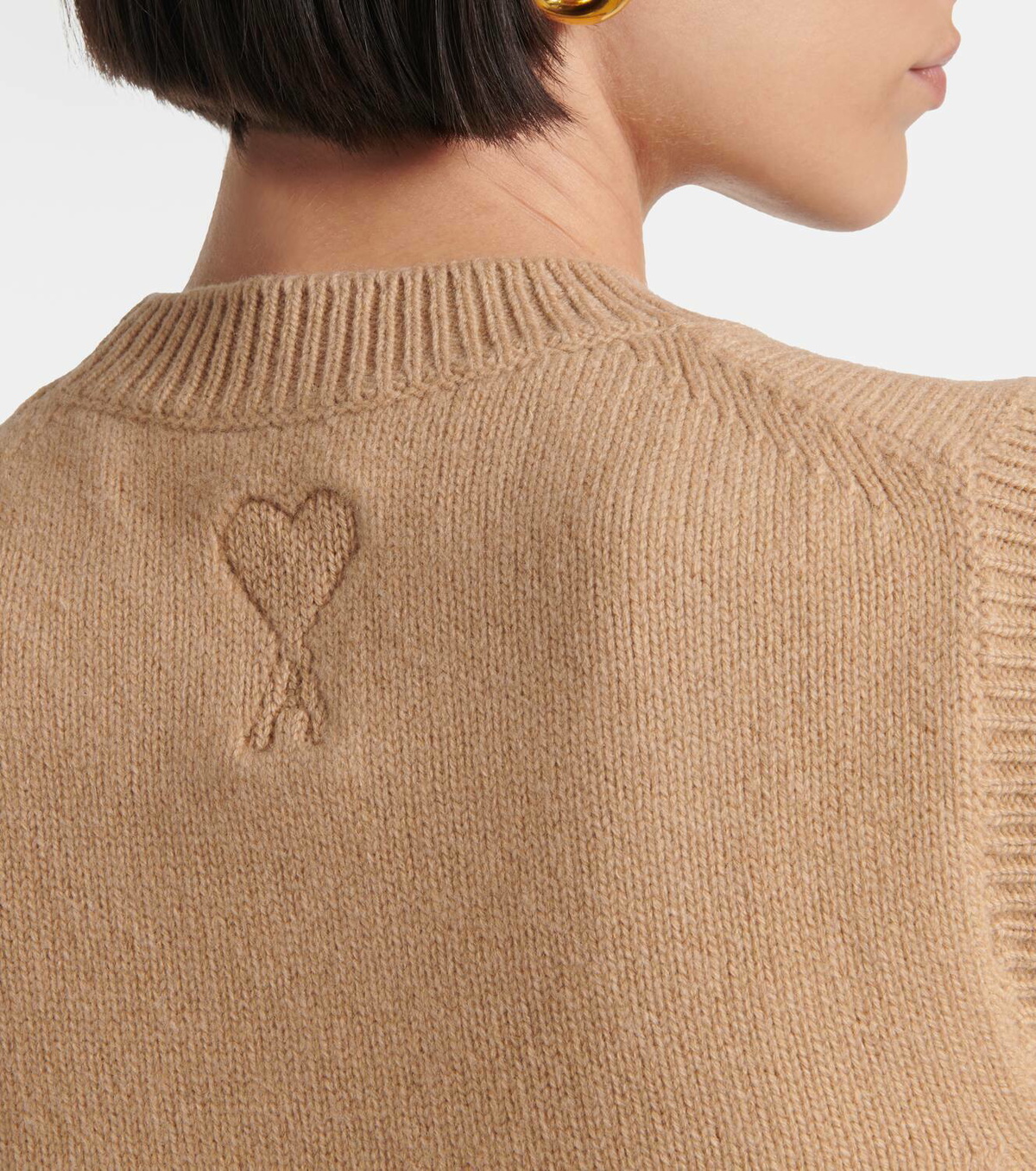 Ami Paris Argyle wool and cashmere sweater vest