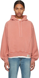 Solid Homme Pink Solid Dyeing Hoodie