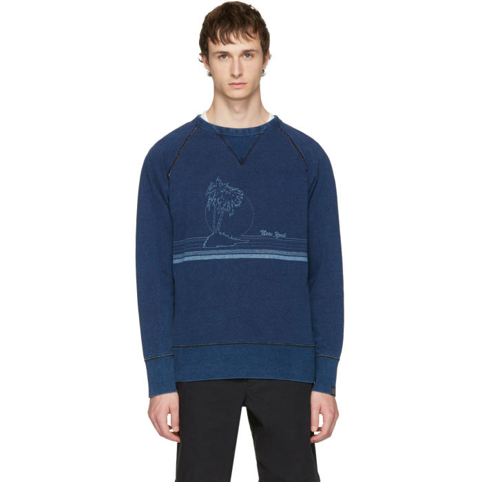 Photo: Rag and Bone Indigo New York Vacation Sweatshirt