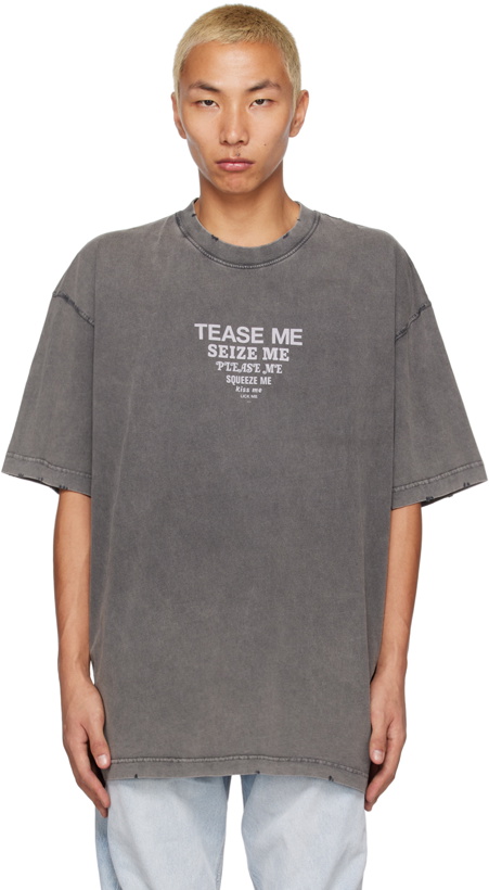 Photo: VETEMENTS Gray 'Tease Me' T-Shirt