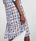 Marni Printed silk midi dress