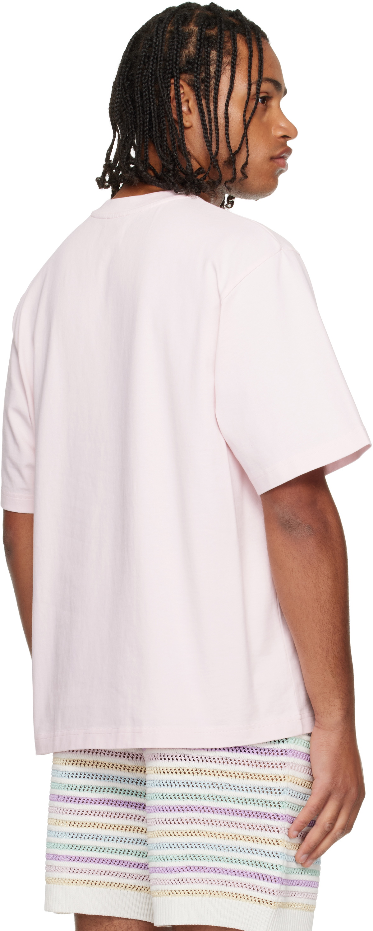 Casablanca Pink 'Casa' Racing Oversized Short Sleeve T‑shirt