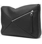 Loewe - Puzzle Full-Grain Leather Messenger Bag - Black