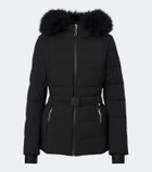 Yves Salomon Belted shearling-trimmed ski jacket