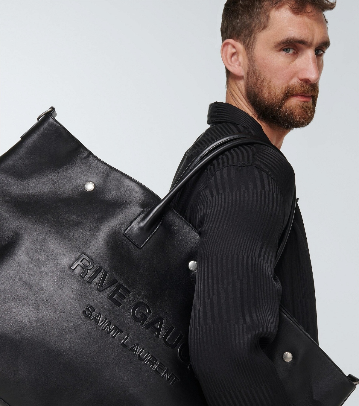 Saint Laurent - Rive Gauche Maxi leather tote bag Saint Laurent