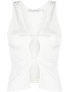 Christopher Esber White Twist Cut-Out Tank Top