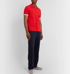 Vilebrequin - Palatin Slim-Fit Contrast-Tipped Cotton-Piqué Polo Shirt - Red