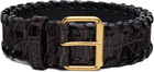 Dries Van Noten Brown Braided Leather Belt