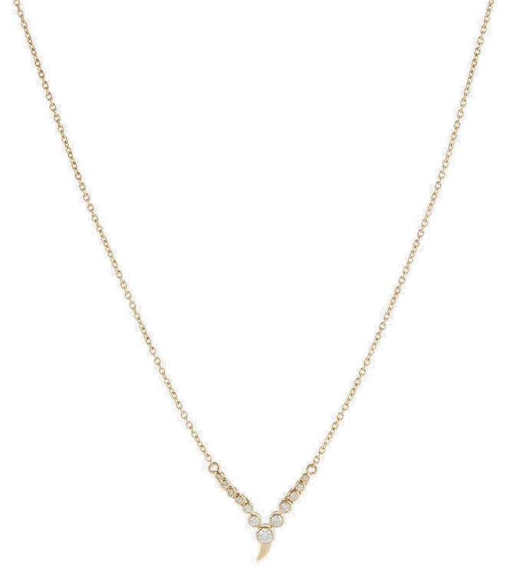Photo: Ondyn Zen Small 14kt gold pendant necklace with diamonds