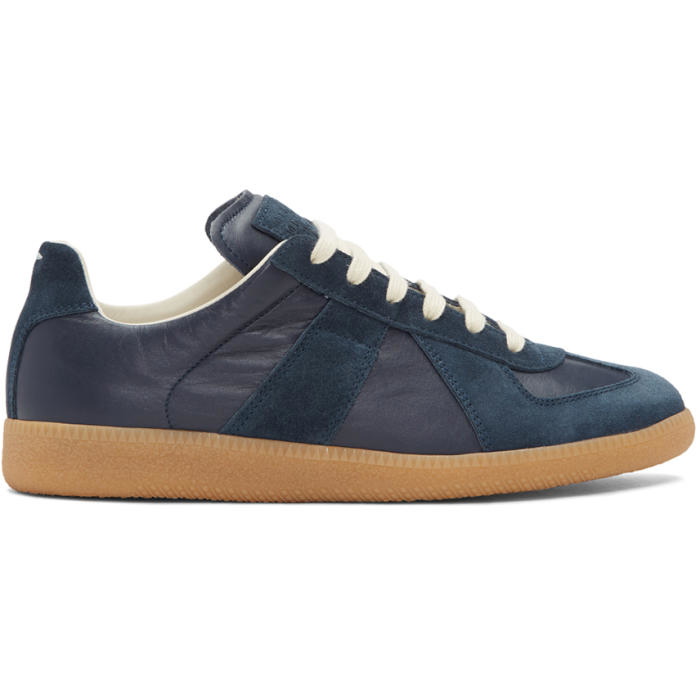 Photo: Maison Margiela Navy Replica Sneakers