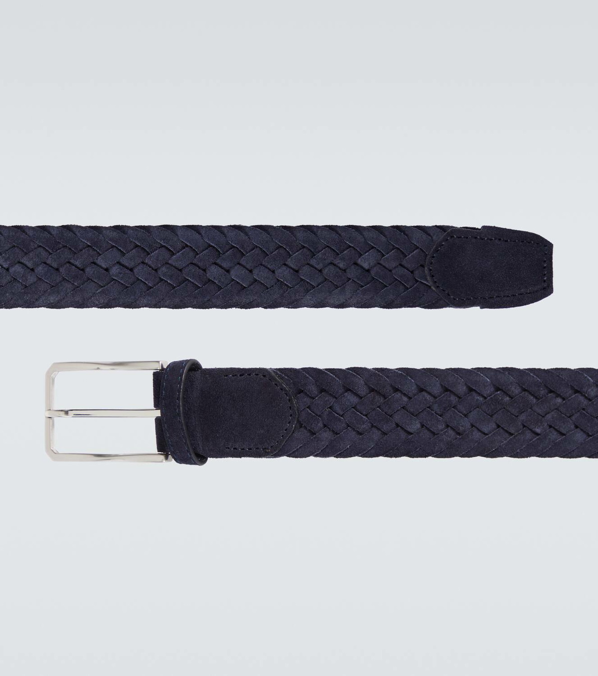 Canali Braided suede belt