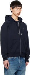 AMI Paris Navy Ami De Cœur Hoodie