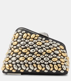 The Attico Midnight Mini embellished clutch