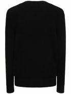 MONCLER - Cotton Waffle Stitch Crewneck Sweater