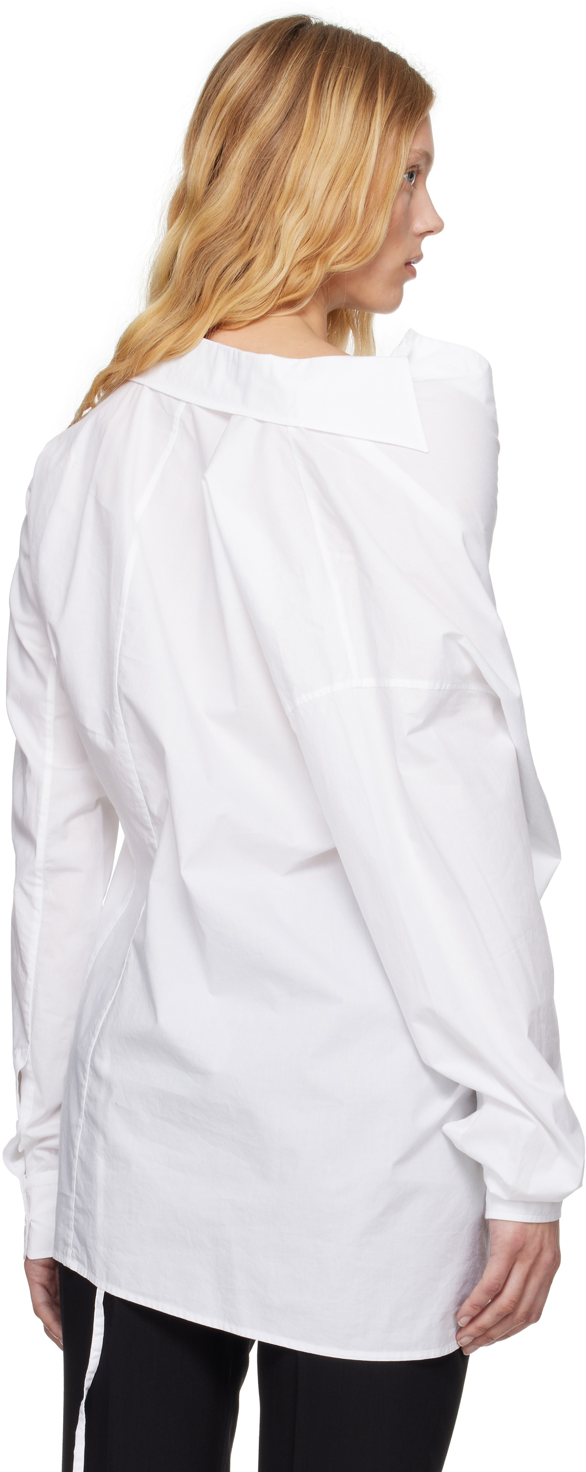 Ann Demeulemeester White Daria Drop Shoulder Shirt