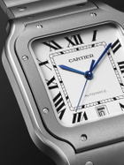Cartier - Santos de Cartier Large Automatic 47.5mm Titanium and Alligator Watch, Ref. No. CRWSSA0089