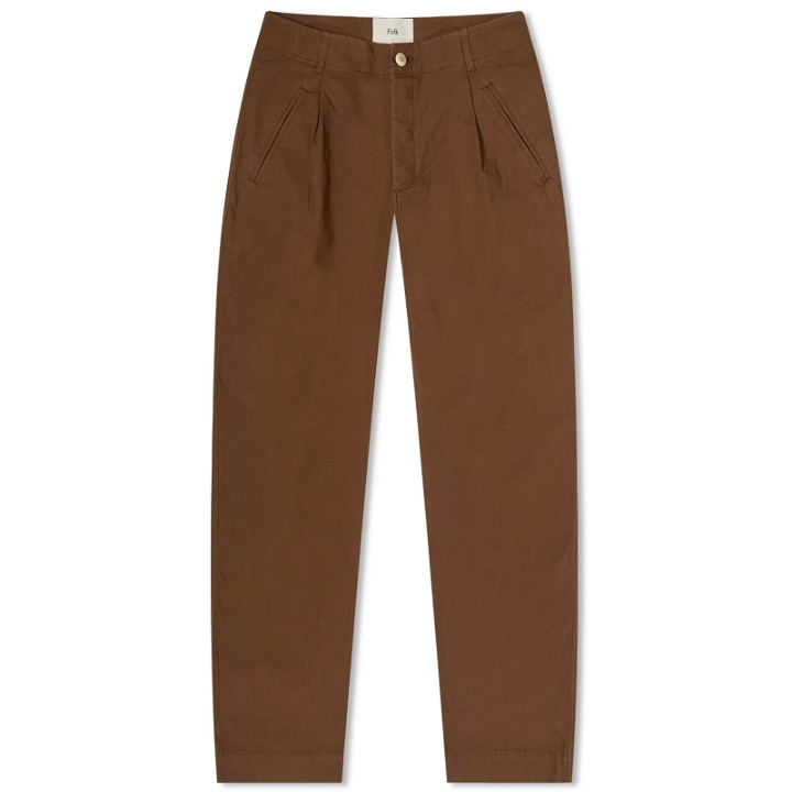 Photo: Folk Men's Ripstop Assembly Pant in Brown Ripstop