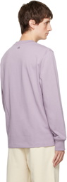 AMI Paris Purple Ami de Cœur Long Sleeve T-Shirt