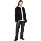MM6 Maison Margiela Black Faux-Leather Pants